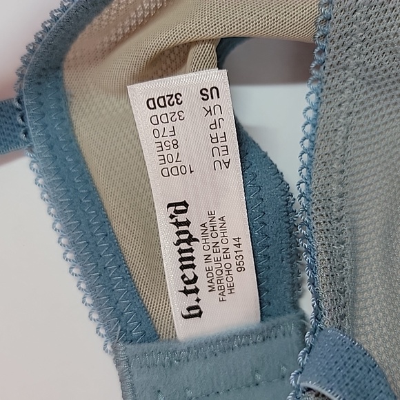 b. tempt'd by Wacoal Lace Teal Blue Bra/ 32DD. - Picture 7 of 9